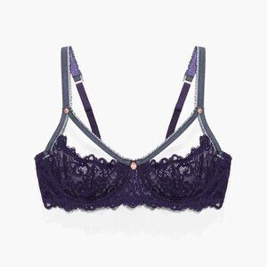 40DD Blue Savage X Fenty Framed in Denim Quarter Cup Bra